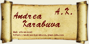 Andrea Karabuva vizit kartica